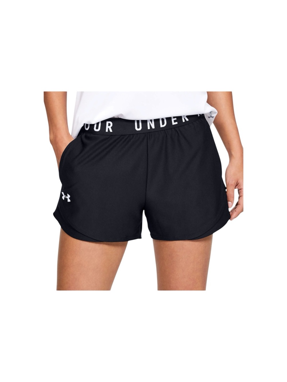 Under Armour Black Women's Athletic Shorts with Branded Waistband Sz XL